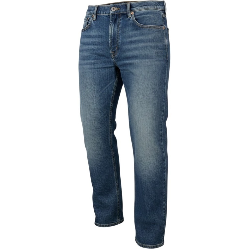 Levis 505 Regular Fit Jeans Mens 38x30 Medium Wash Blue Straight Leg Stretch